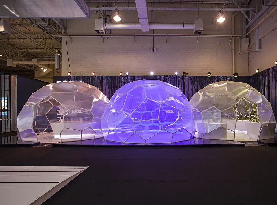 Fertiger O3-Pavillon auf der Expo Revestir 2017