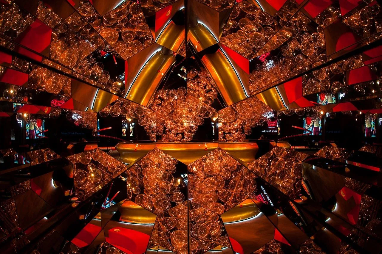 Photo inside of the Kaleidoscope activation. 