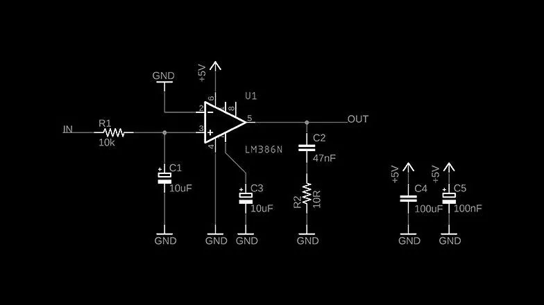 Diagrama de circuito eletrônico.