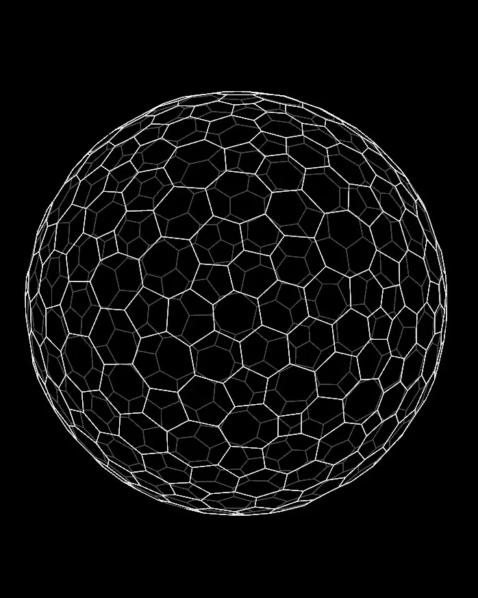 Abgestumpftes duales Hexagonal-Netz: Render 05