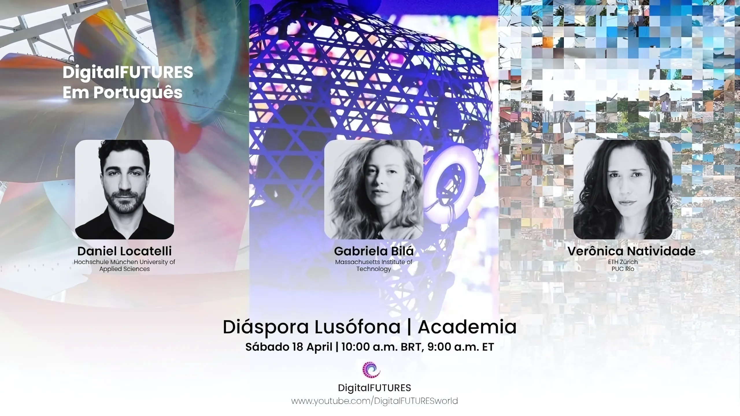 Capa do YouTube para a sessão Digital Futures 2026: Entre o Prompt e a Obra.