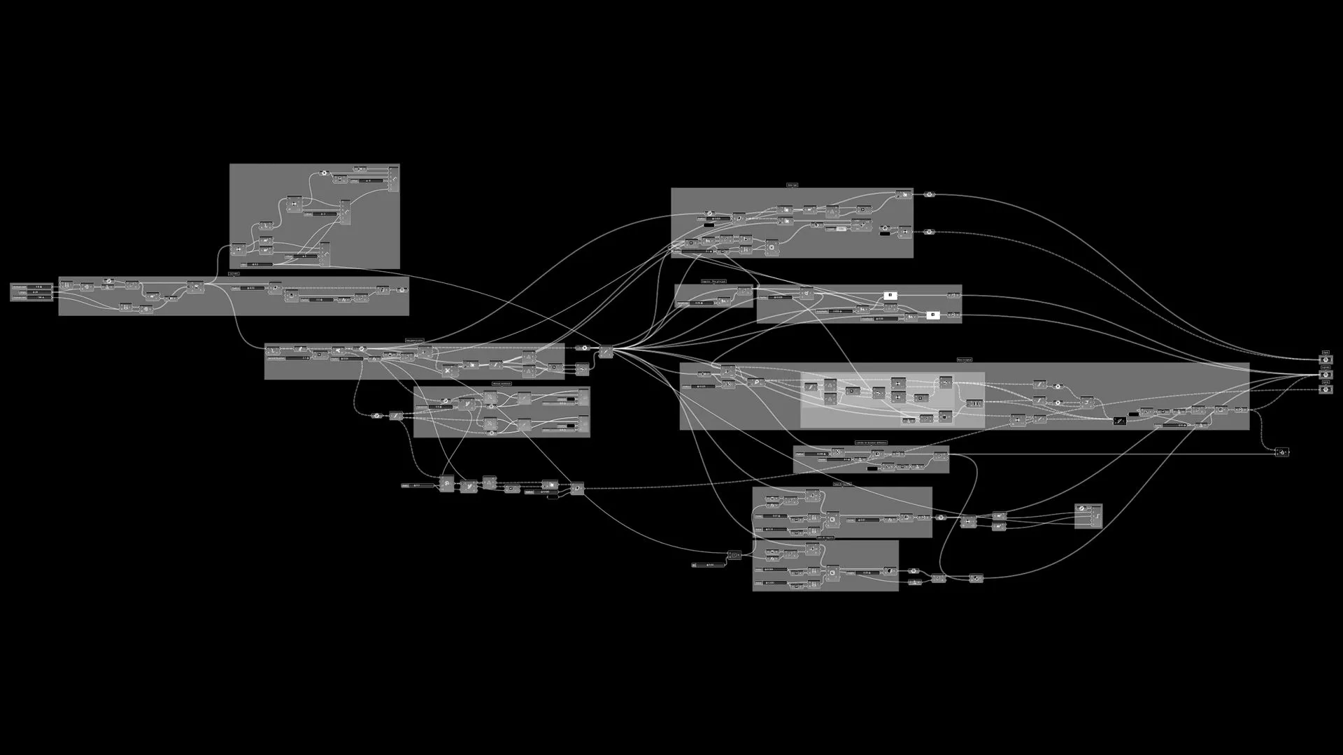 Definição do Grasshopper usada para o design paramétrico das instalações do palco e bar Heineken.