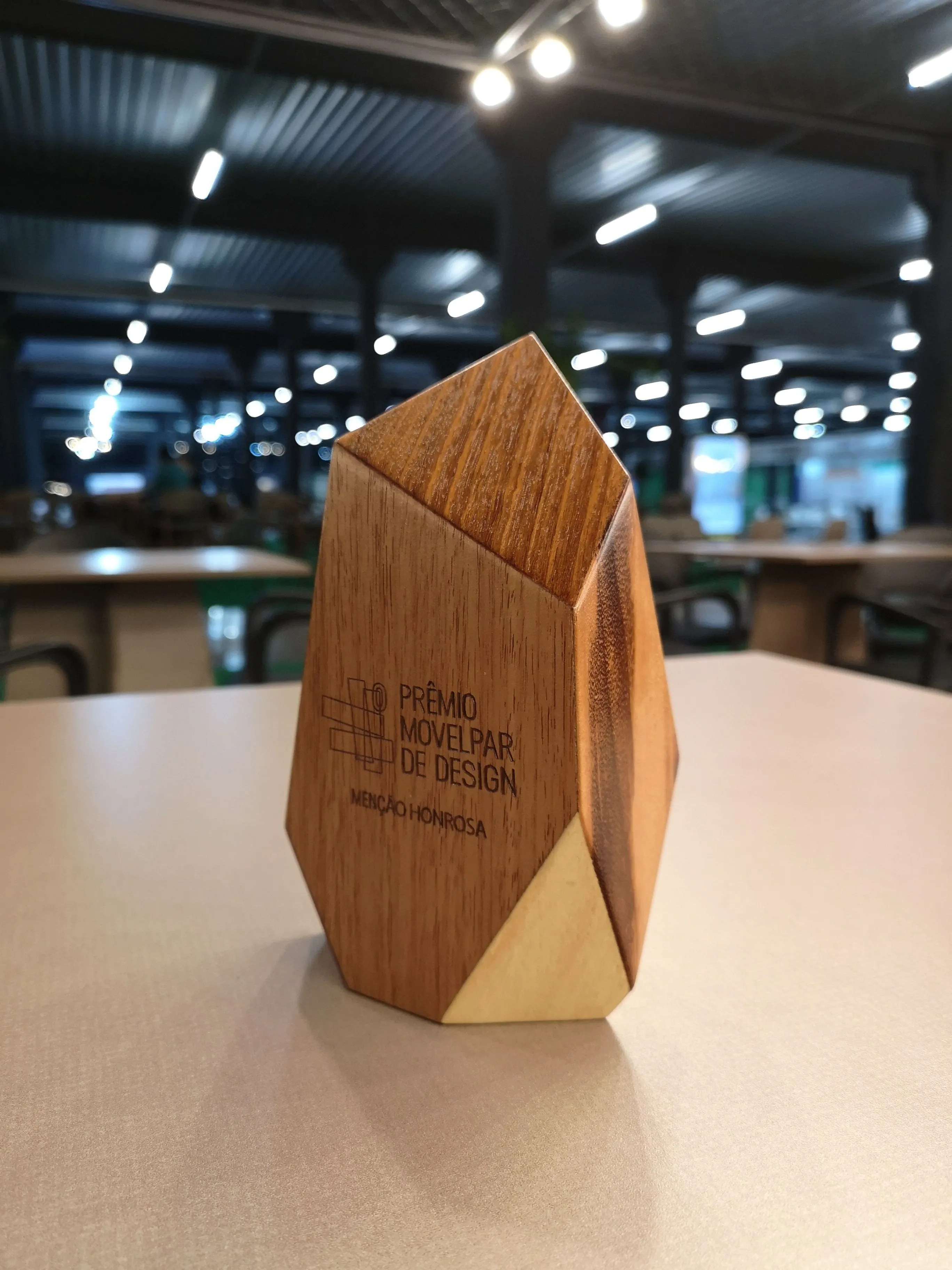 Honorable mention trophy from the competition.