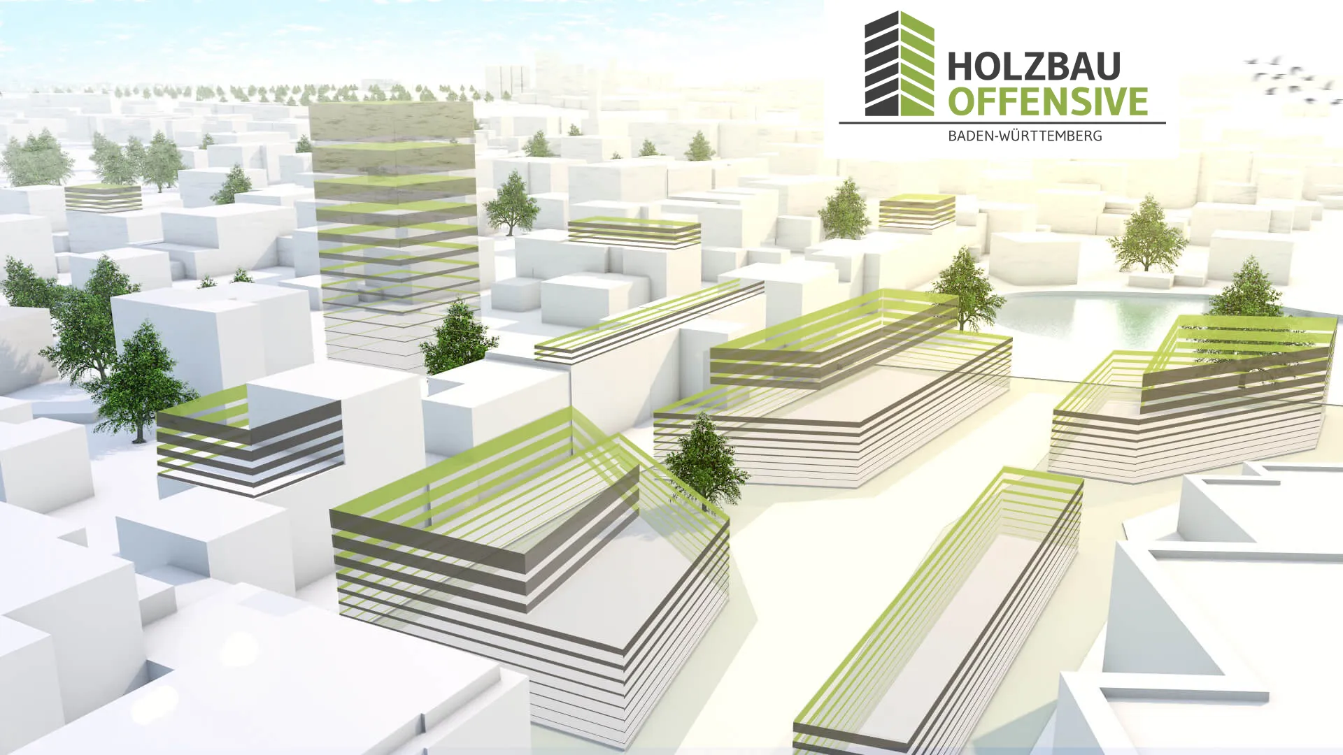 Figura 10 - Imagem da campanha de marketing para a Holzbau Offensive Baden-Württemberg, Ministerium für Ernährung, Ländlichen Raum und Verbraucherschutz (MLR).