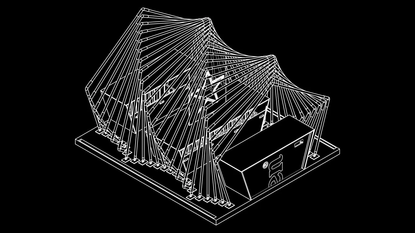 Isometrische Ansicht der Heineken-Bar.