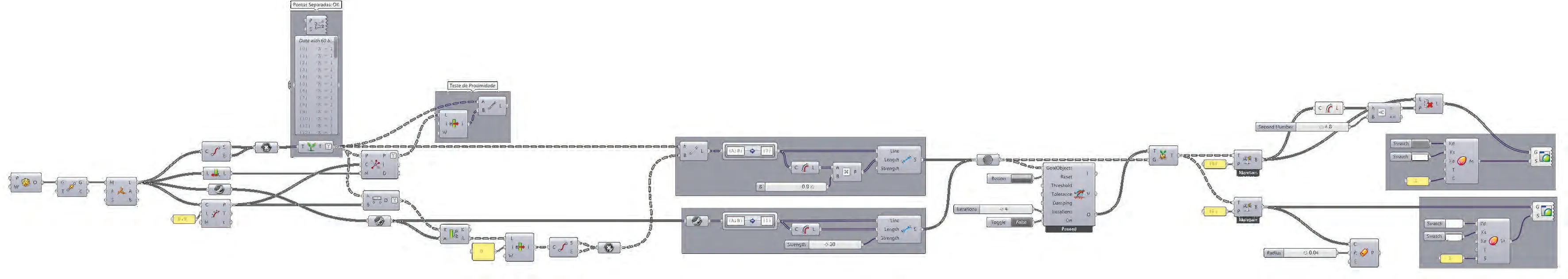 Geodesic tensegrity algorithm in Grasshopper