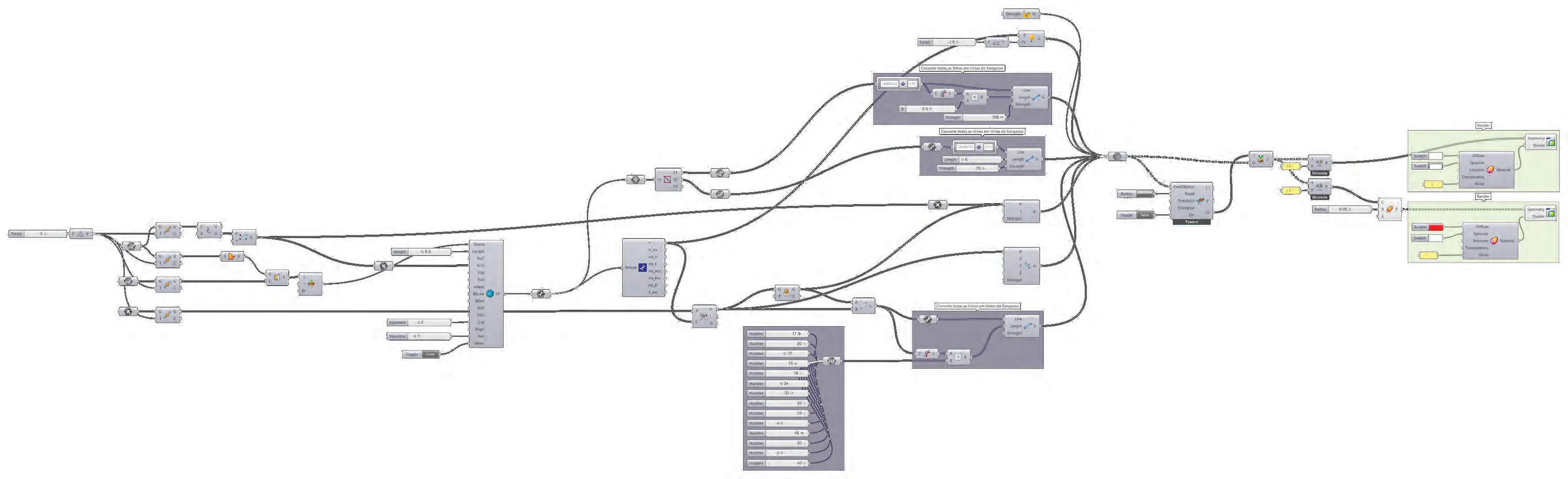 German Pavilion Expo 1967 algorithm in Grasshopper