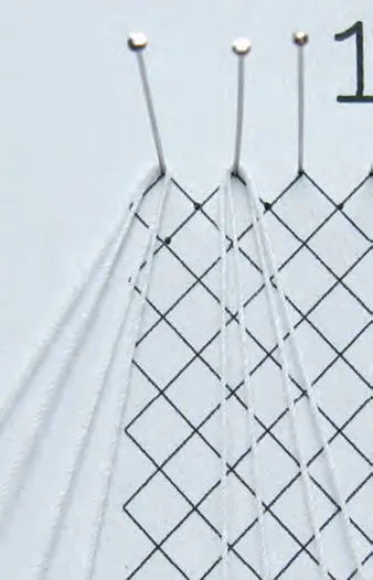 Steps of the bobbin lace technique