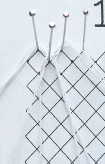 Steps of the bobbin lace technique