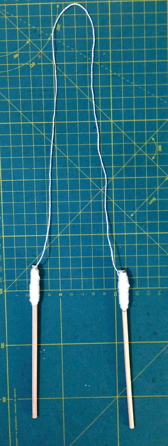 Material for the model: cotton thread