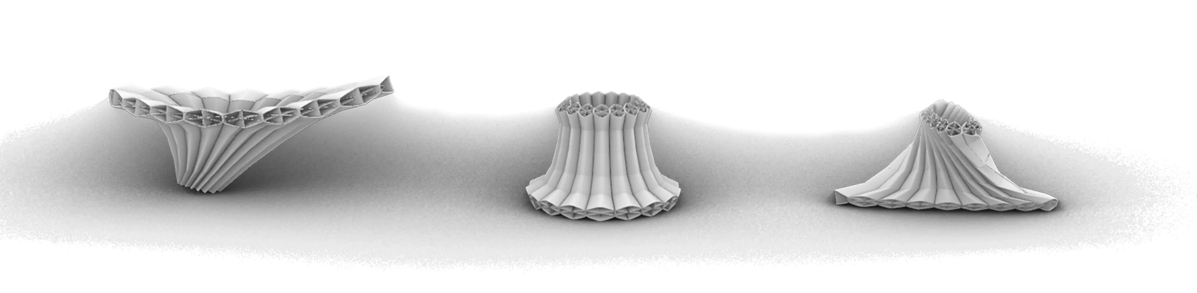 Struktur basierend auf einem Korallenquerschnitt.